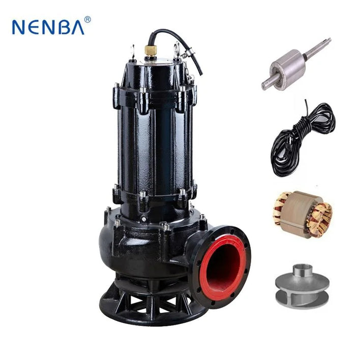 Non-Clogging Dirty Waste Water Drainage Sludge Centrifugal Submersible Cutter Grinder Mining Sewage Pump